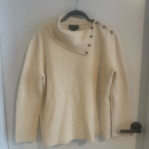 Vinatge Ralph Lauren cream collar button up sweater